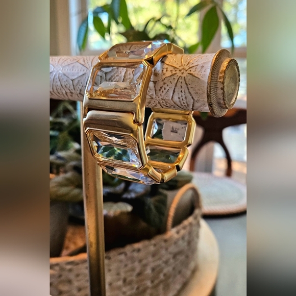 J. Crew Rectangle Stone (Clear) Bracelet - Picture 3 of 8